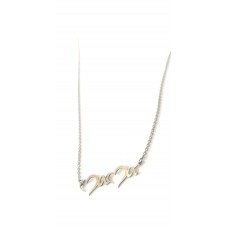 Κολιέ Σε Λευκόχρυσο 14Κ "Μαμά" (N198)